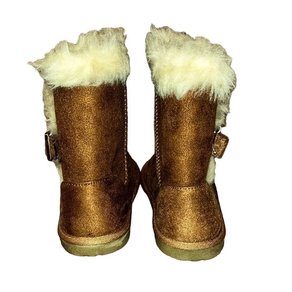 Children’s Place Faux Suede Buckle Detail Booties